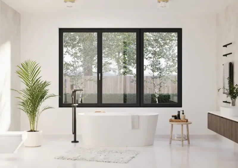 Fenêtre PVC Oknoplast coloris anthracite, installation en rénovation à Toulouse