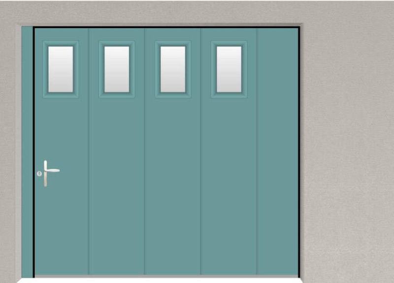 Porte de garage à déplacement latéral